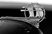 Jill Reger - 1934 Plymouth Hood Ornament black and white